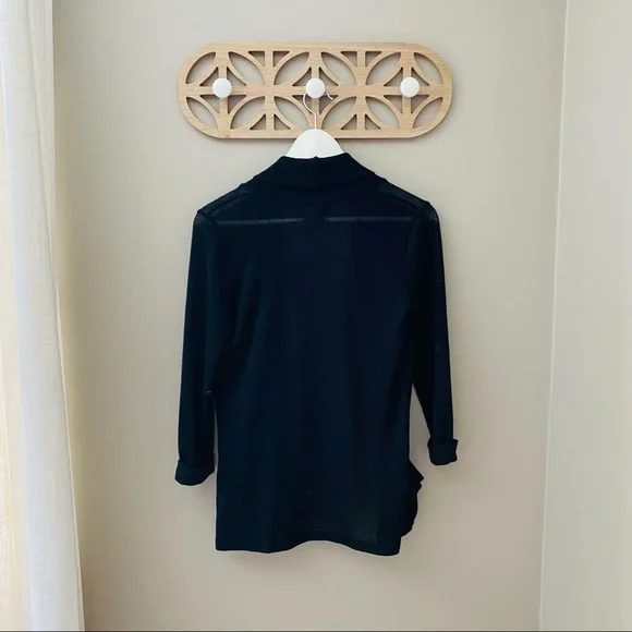 Pins and Needles by Urban Outfitters Open Front Knit Cardigan Black Sz S… - Picture 6 of 8